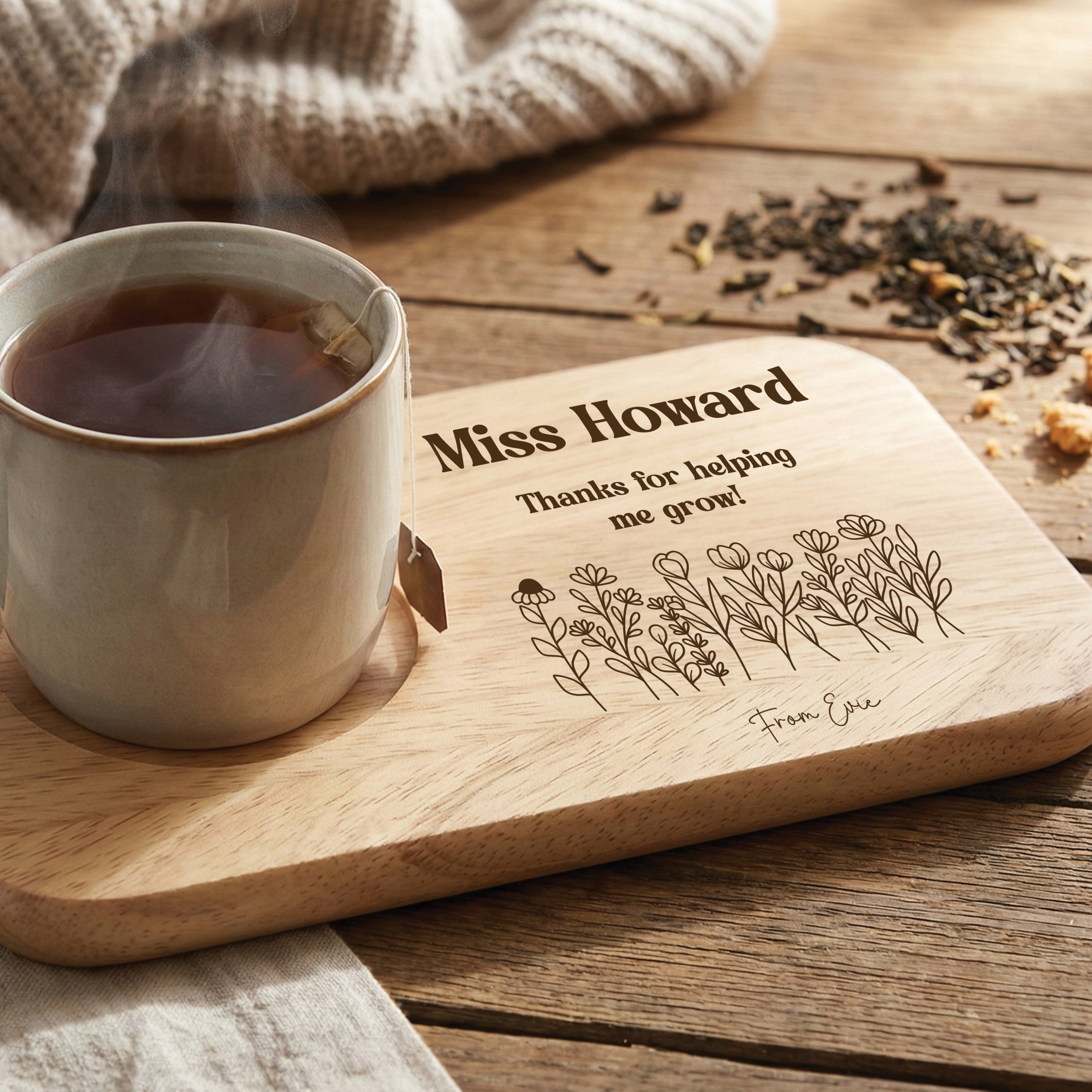 Wildflower Teacher Tea & Biscuit Snack Board