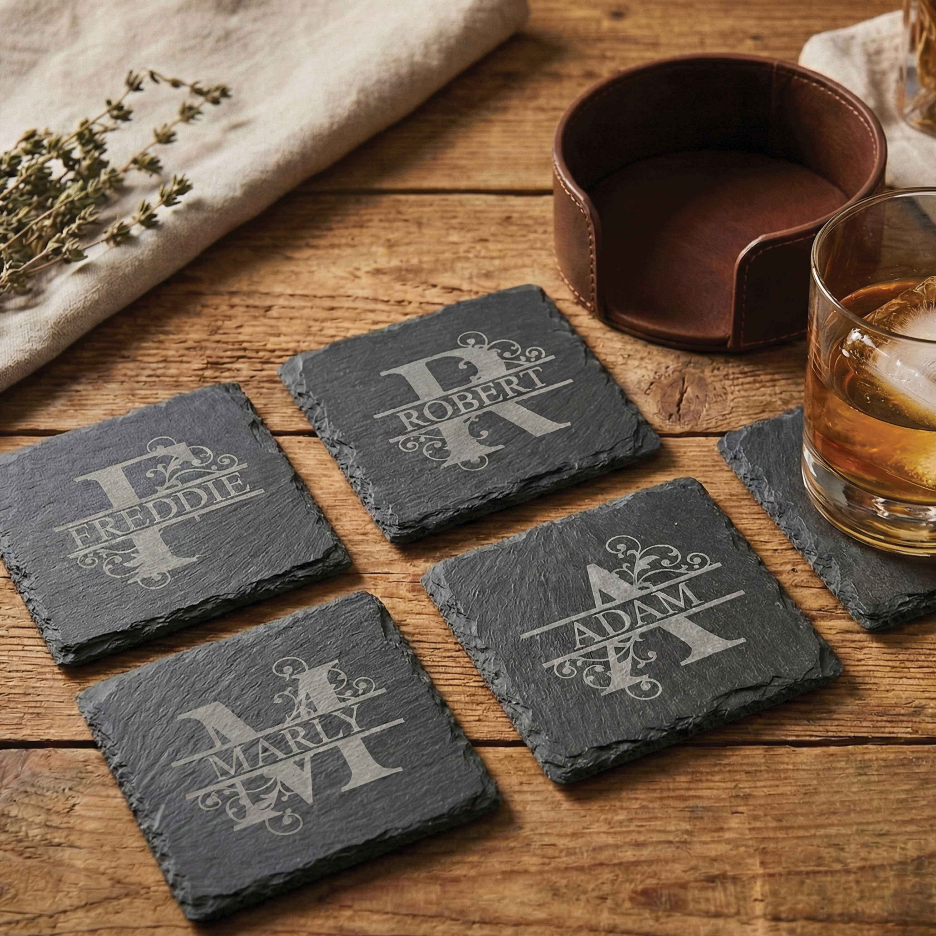 Monogram Coaster