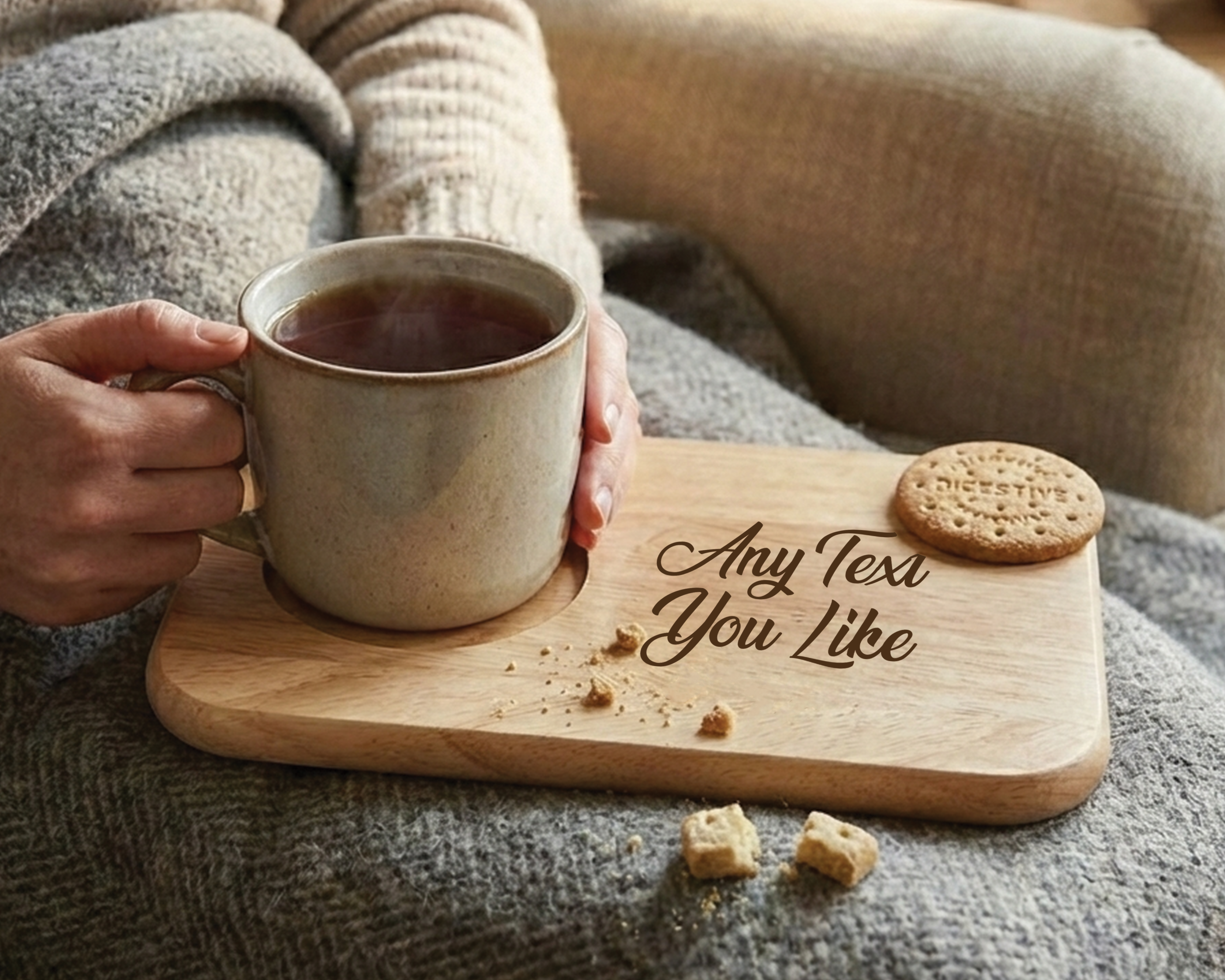 Wooden Cup and Snack Board